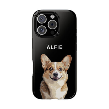 Black Cartoonerised Pet Phone Case