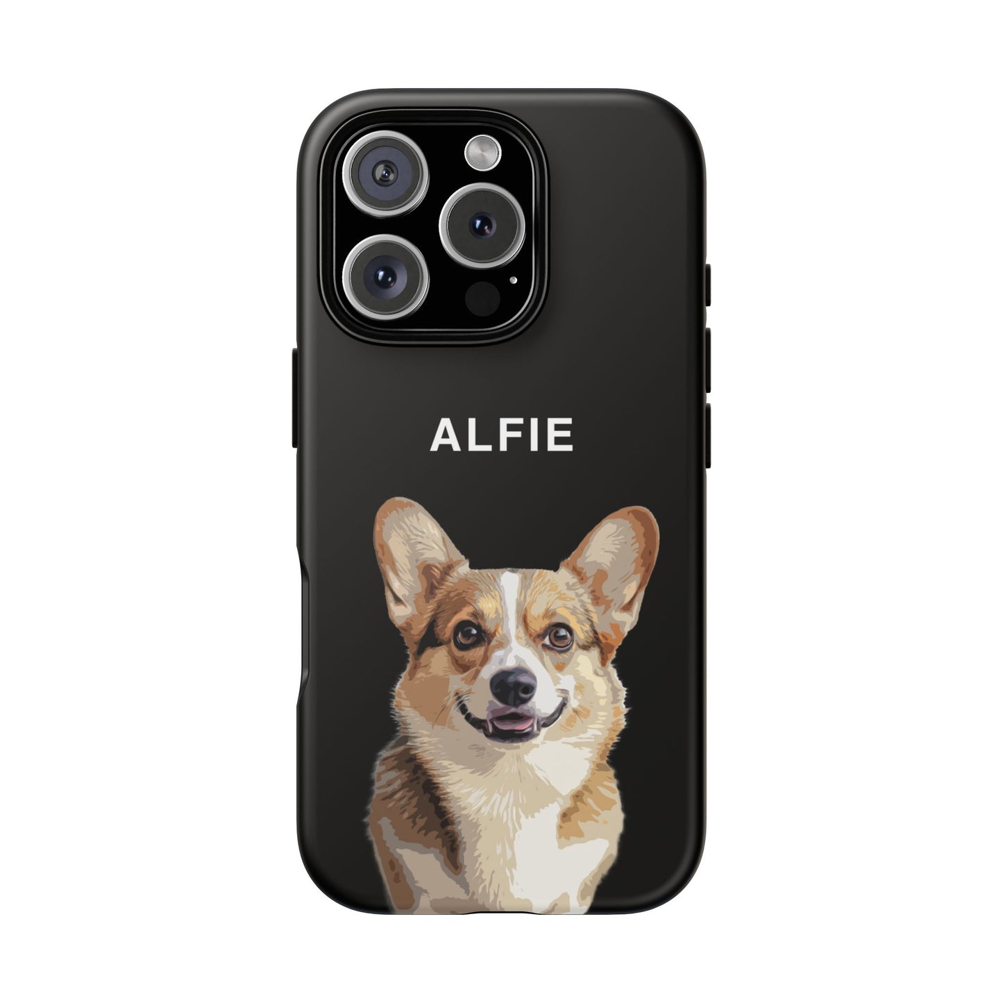 Black Cartoonerised Pet Phone Case