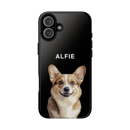 Black Cartoonerised Pet Phone Case