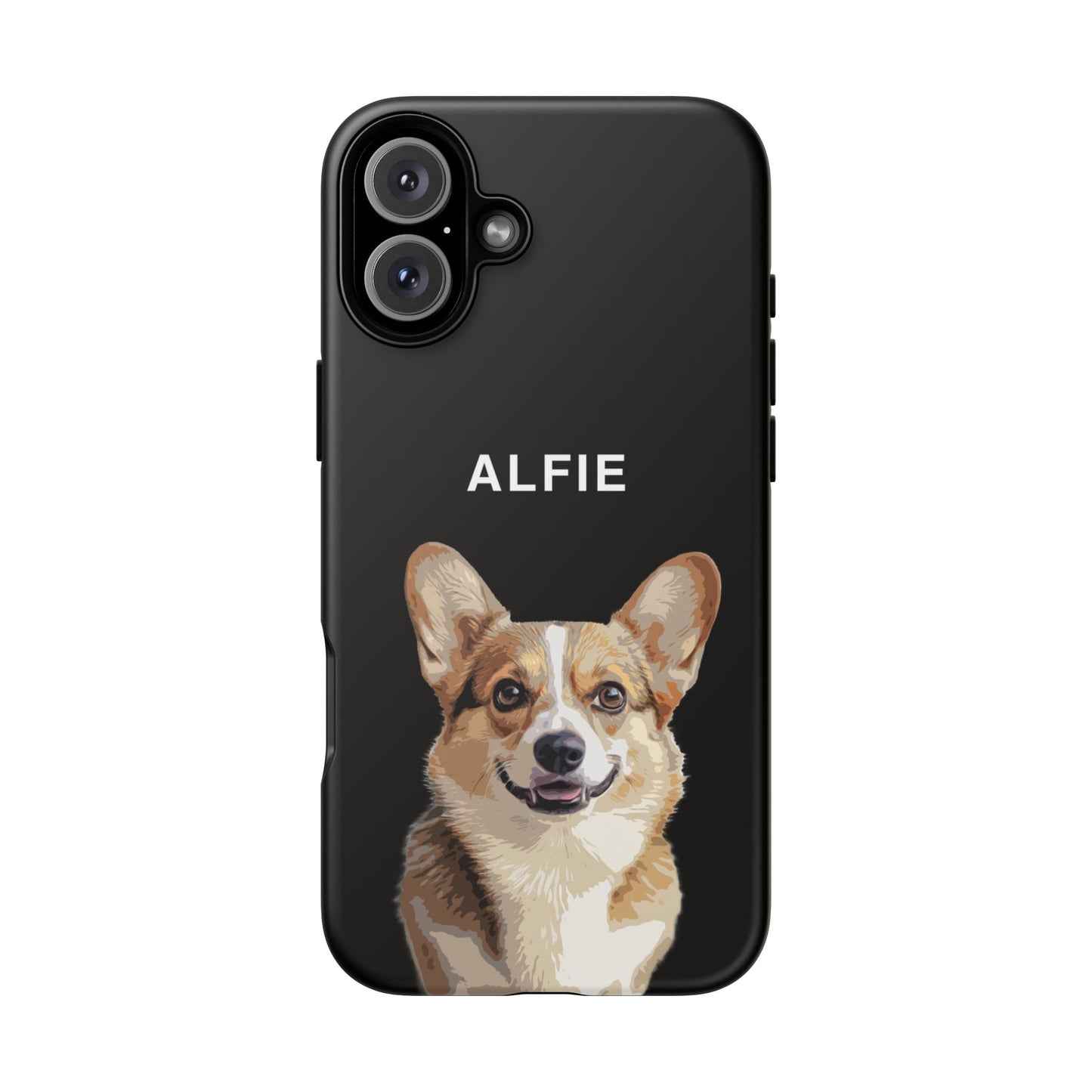 Black Cartoonerised Pet Phone Case