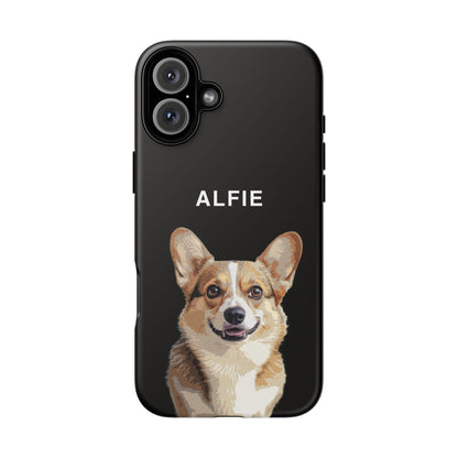 Black Cartoonerised Pet Phone Case