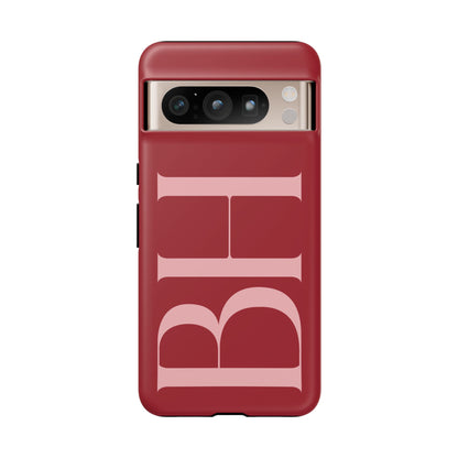 Red Custom Initials Phone Case