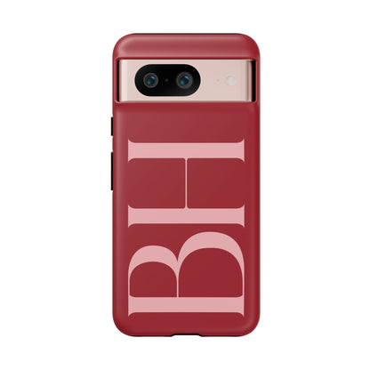Red Custom Initials Phone Case