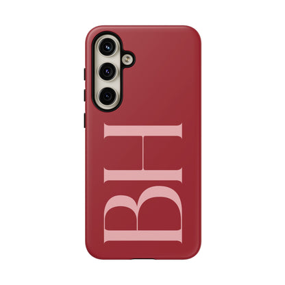 Red Custom Initials Phone Case
