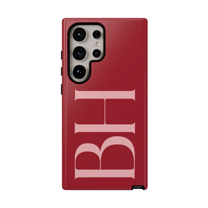Red Custom Initials Phone Case