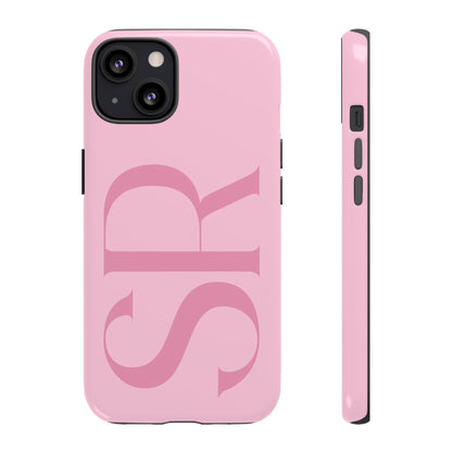 Pink Custom Initials Phone Case