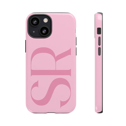 Pink Custom Initials Phone Case