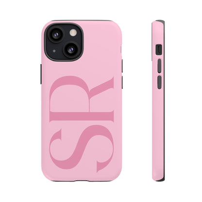 Pink Custom Initials Phone Case
