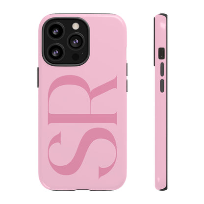 Pink Custom Initials Phone Case