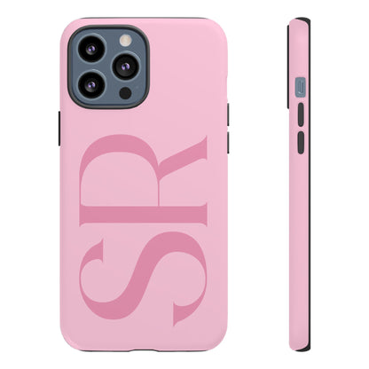 Pink Custom Initials Phone Case