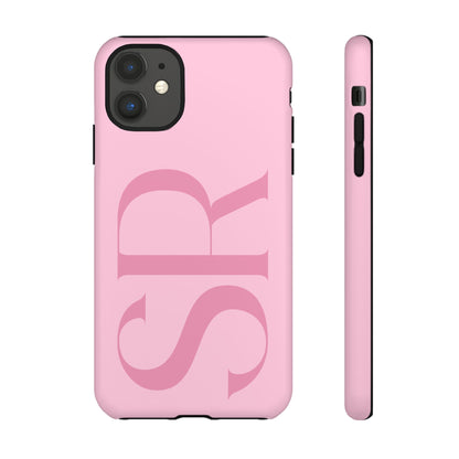 Pink Custom Initials Phone Case