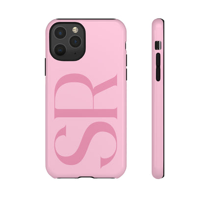 Pink Custom Initials Phone Case