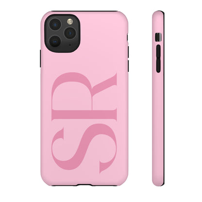 Pink Custom Initials Phone Case