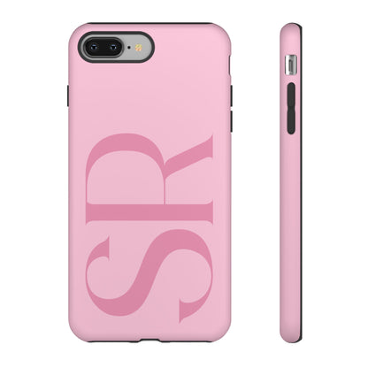 Pink Custom Initials Phone Case
