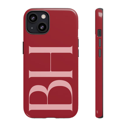 Red Custom Initials Phone Case