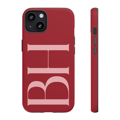 Red Custom Initials Phone Case