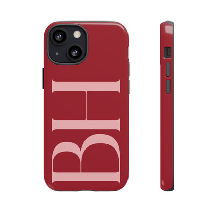 Red Custom Initials Phone Case