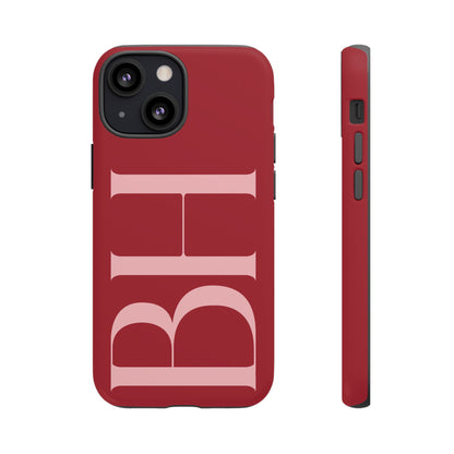 Red Custom Initials Phone Case
