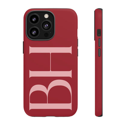 Red Custom Initials Phone Case