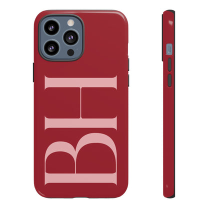 Red Custom Initials Phone Case
