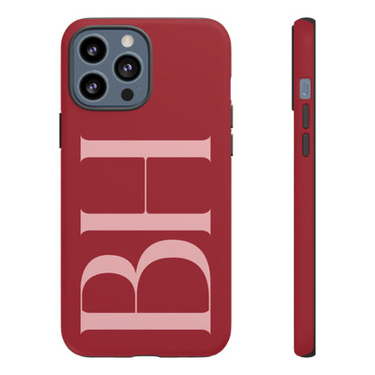 Red Custom Initials Phone Case