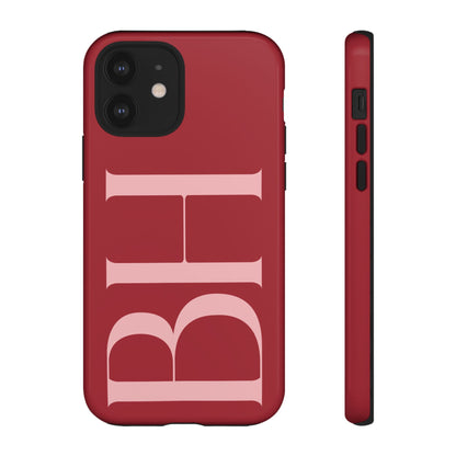 Red Custom Initials Phone Case
