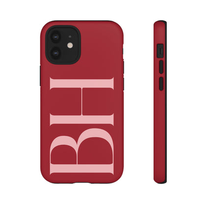 Red Custom Initials Phone Case
