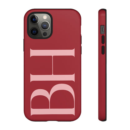 Red Custom Initials Phone Case