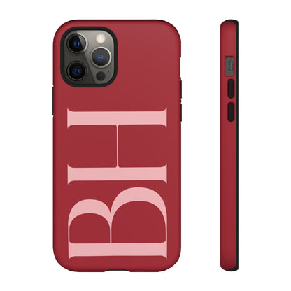 Red Custom Initials Phone Case