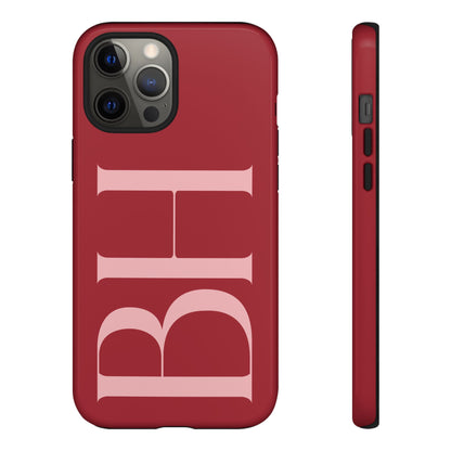 Red Custom Initials Phone Case