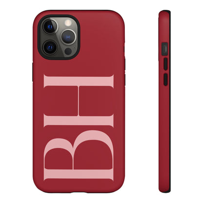 Red Custom Initials Phone Case