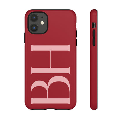 Red Custom Initials Phone Case