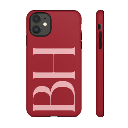 Red Custom Initials Phone Case