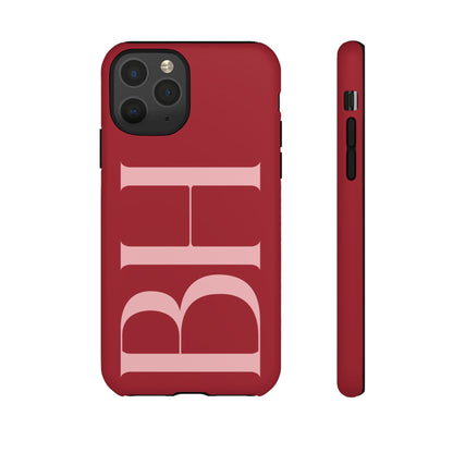 Red Custom Initials Phone Case