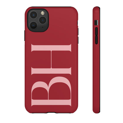 Red Custom Initials Phone Case