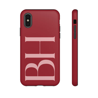 Red Custom Initials Phone Case
