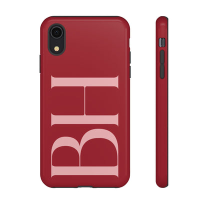 Red Custom Initials Phone Case