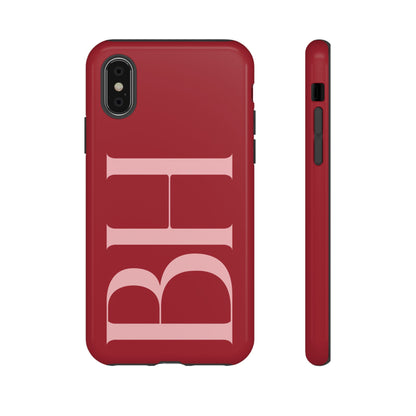 Red Custom Initials Phone Case