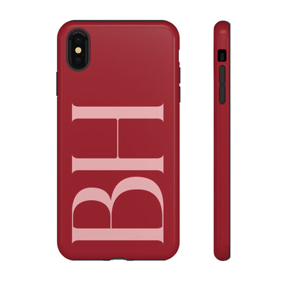 Red Custom Initials Phone Case