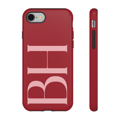 Red Custom Initials Phone Case