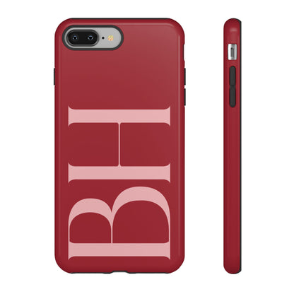 Red Custom Initials Phone Case