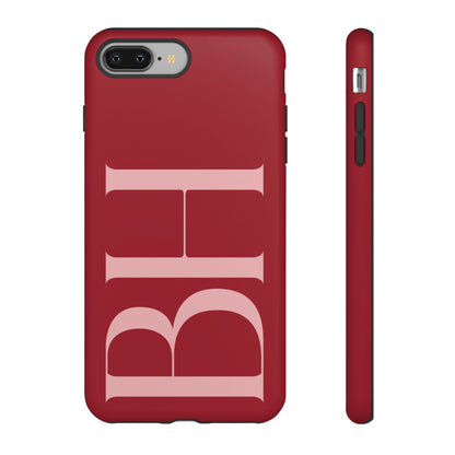 Red Custom Initials Phone Case