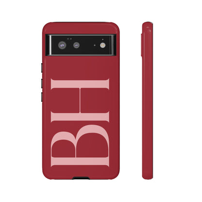 Red Custom Initials Phone Case