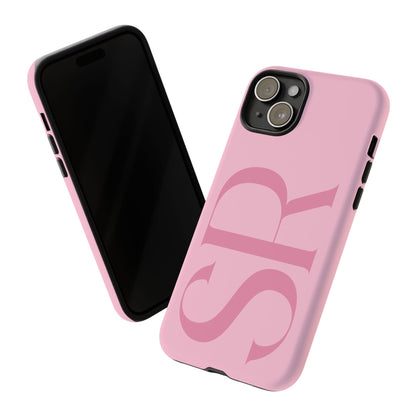 Pink Custom Initials Phone Case