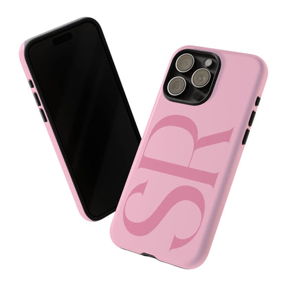 Pink Custom Initials Phone Case