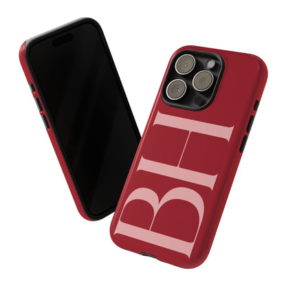 Red Custom Initials Phone Case