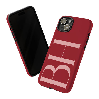 Red Custom Initials Phone Case