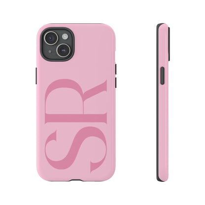 Pink Custom Initials Phone Case