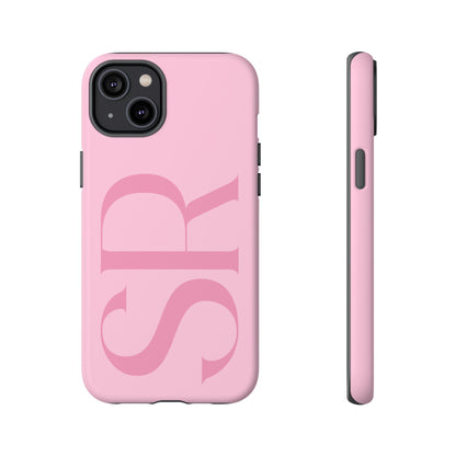 Pink Custom Initials Phone Case