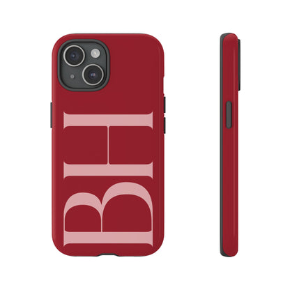 Red Custom Initials Phone Case